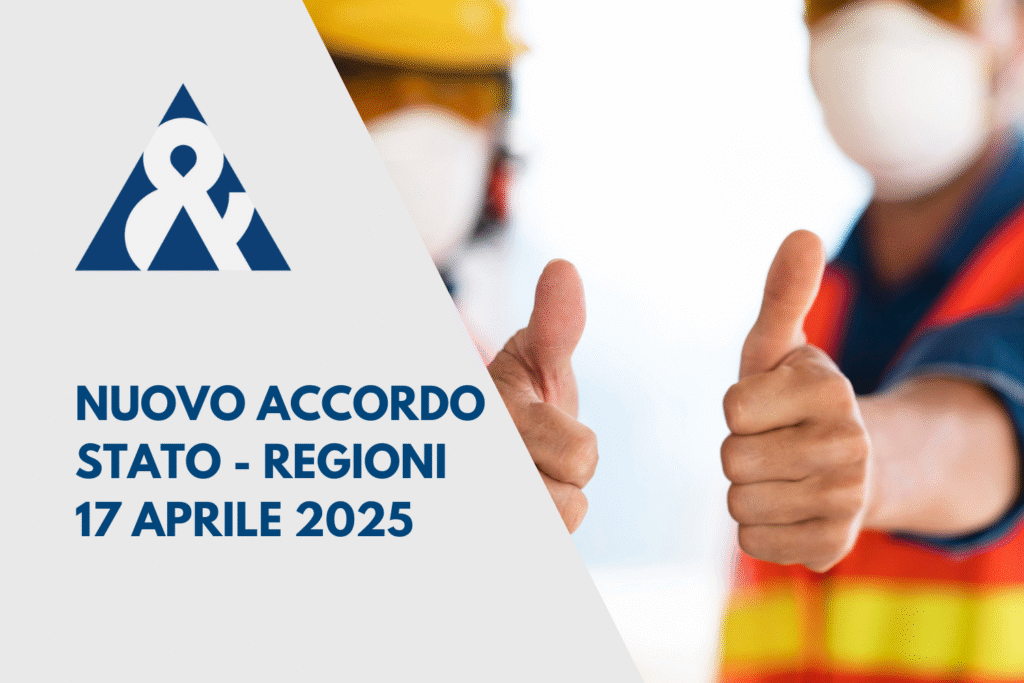 NUOVO ACCORDO STATO REGIONI DEL 17 04 2025